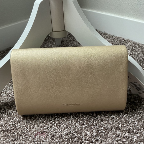 CXL by Christian LaCroix | Madison Smooth Gold Clutch - Picture 2 of 5